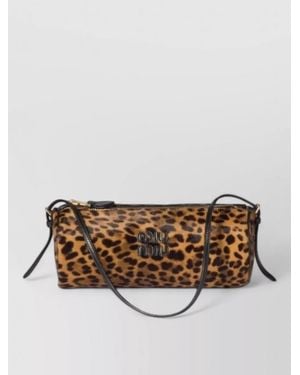 Miu Miu Small Purse Adjustable Strap Leopard Print - Multicolor