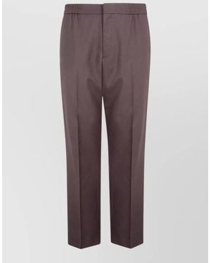 Paul Smith Tailored Trousers Front Pleats Back Pockets - Purple