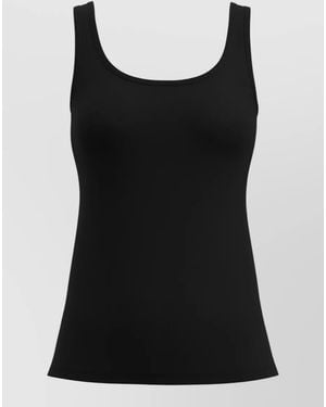 CALIDA Scoop Neck Sleeveless Stretch Knit Top - Black