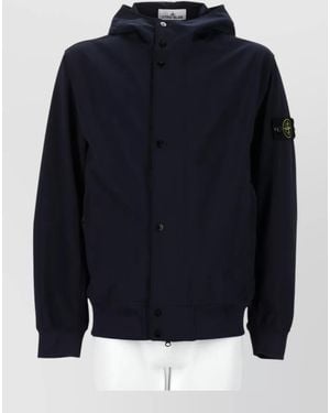 Stone Island Stretch Raincoat - Blue