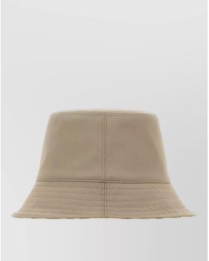 Burberry Stretch Canvas Reversible Bucket Hat Brim - Natural