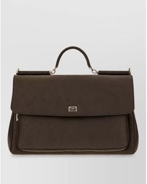Dolce & Gabbana Leather Briefcase - Brown