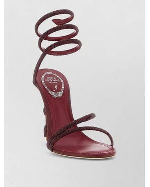 Rene Caovilla Margot Sandals Embellished Straps Leather Sole - Pink