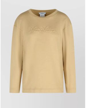 Tシャツ・カットソー Max Mara BERMA - Silk and cotton sweatshirt Max Mara Silk and cotton crew neck sweatshirt | The Fashion