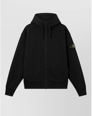 Stone Island Hooded Jacket Double Layer Hood - Black