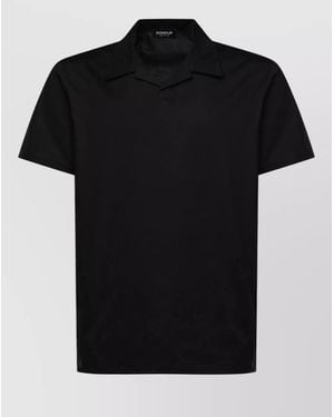 Dondup Short Sleeve Polo Straight Collar Design - Black