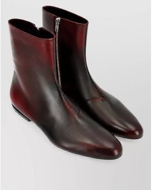 Dries Van Noten Leather Ankle Boots - Brown