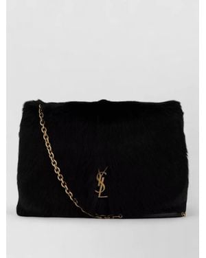 Saint Laurent Jamie 4.3 Shearling Chain Shoulder Bag - Black