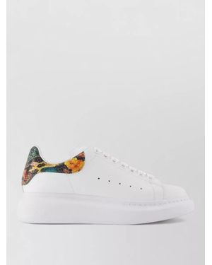 McQueen Oversized Leather Platform Trainers - White