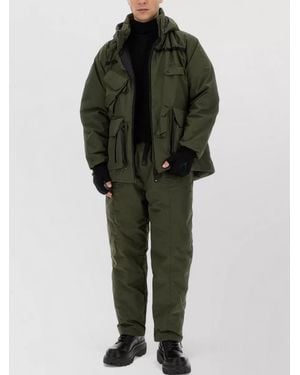 South2 West8 Nanga Utility Trousers Adjustable Waist Pockets - Green