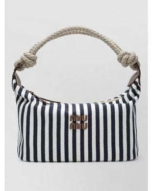 Miu Miu Matelassé Shoulder Bag - White