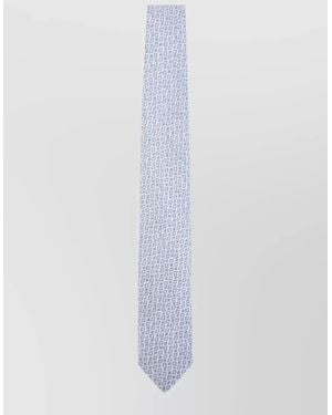 Lanvin Silk Patterned Tie - White