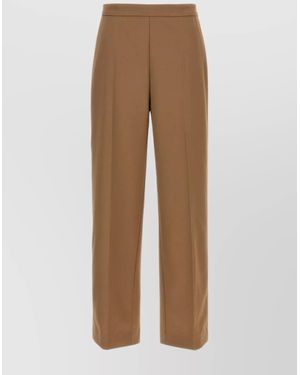 Dries Van Noten Wool Tailored Trousers - Natural