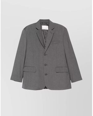 Frankie Shop Tailored Blazer Oversized Fit - Gray