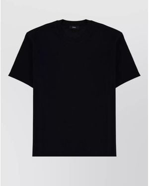 Herno Crew Neck Regular Fit Short Sleeve T-Shirt - Black