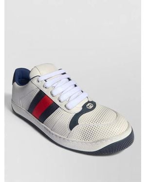 Gucci Leather Screener Sneakers - Metallic