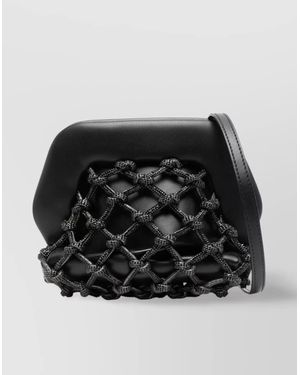 THEMOIRÈ Crystal Knots Strass Clutch Bag - Black