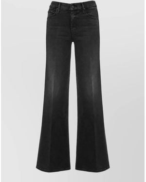 Mother Straight-Leg Denim Jeans - Black