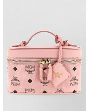 MCM Aren Printed Canvas Cross-Body Bag - Pink