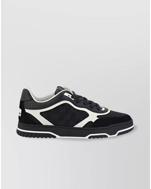 Gucci Leather And Gg Fabric Panelled Low-Top Trainers - Multicolour
