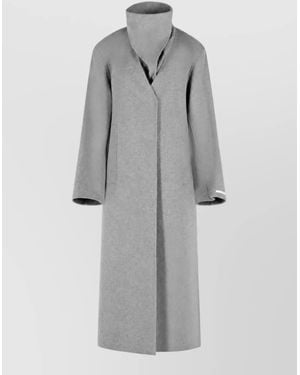 Sportmax Virgin Wool Long Coat - Grey