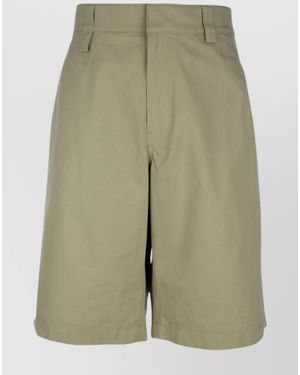 Bottega Veneta Cotton Twill Bermuda Shorts - Green