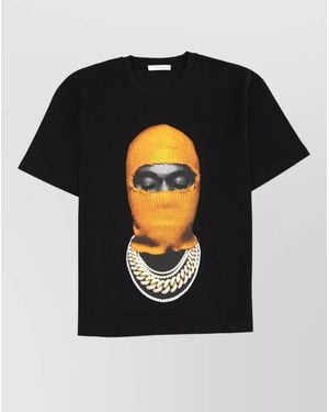 ih nom uh nit Graphic Crew Neck Short Sleeve T-Shirt - Black