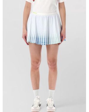 CASABLANCA Tennis Pleated Jacquard Racer Skirt - Blue