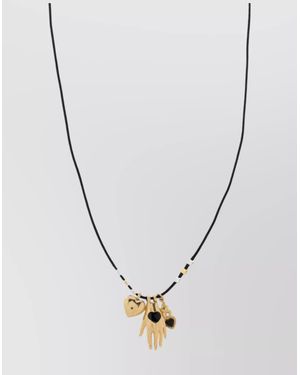Isabel Marant Necklace With Adjustable Length And Pendant Charms - Metallic
