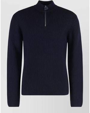 Dolce & Gabbana Virgin Wool Knit Regular Fit Jumper - Blue