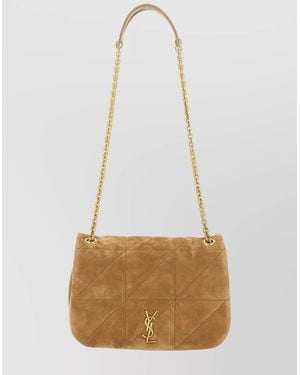 Saint Laurent Jamie Mini Leather Quilted Shoulder Bag - White