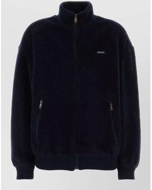 Prada Virgin Wool Bomber Jacket - Blue
