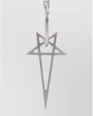 Rick Owens Geometric Hoop Dangle Bijoux Earrings - White
