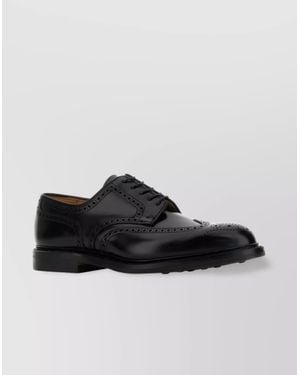 Crockett & Jones Leather Lace-Up Shoes - Black