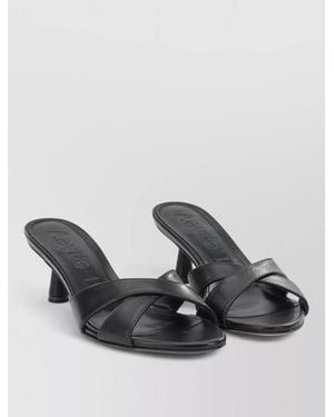 Aeyde Vero 50Mm Heeled Mules Cross Strap - Gray