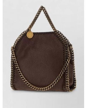 Stella McCartney Falabella Tiny Suede Clutch Bag - Brown