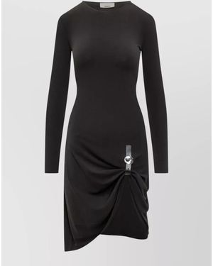 Coperni Dress Suspended Design Asymmetric Hem Buckle - Black