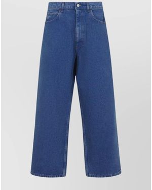 Marni Denim High-Rise Wide-Leg Jeans - Blue
