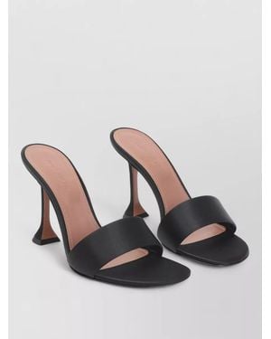 AMINA MUADDI Andreea Satin Mule Sandal Sculpted Heel - Multicolor