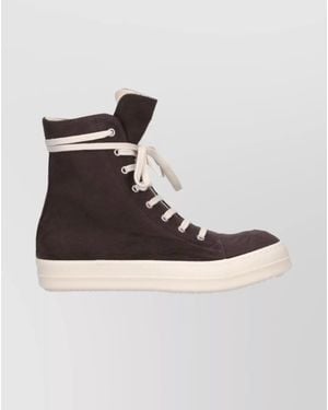 Rick Owens Low Top Sneakers With High-Top Shape And Eyelets - Multicolor