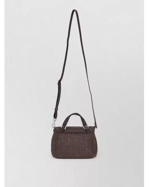 Zanellato Baby Crossbody Bag Top Handle Weave - White