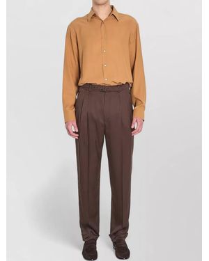Saint Laurent Silk Loose-Fit Long-Sleeve Shirt - Multicolour