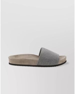 Brunello Cucinelli Embellished Sandals - Grey