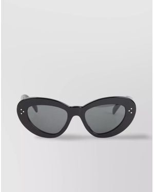 Celine Flying Cat Eye Sunglasses Metal Accents - Gray