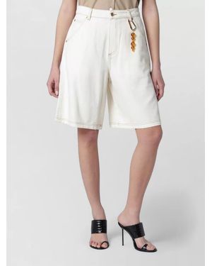 DARKPARK Cotton Knee-Length Bermuda Shorts - White