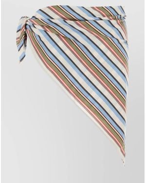 Prada Cotton Embroidered Sarong - Blue