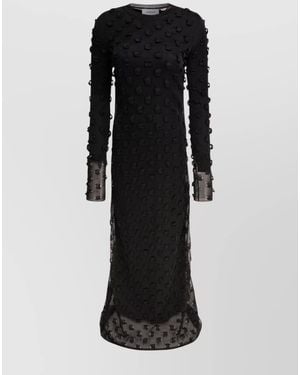 Sportmax Afelio 3D Knit Maxi Dress - Black