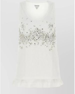 Bottega Veneta Ribbed Jersey Top - White