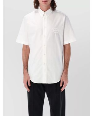 Givenchy Cotton Short-Sleeve Oxford Shirt - White