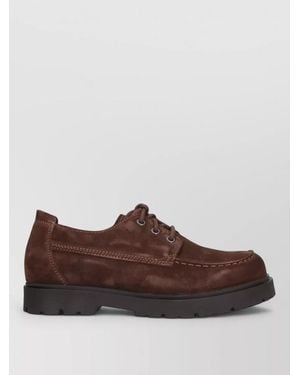 Birkenstock Oxford Lace Up Shoes Round Toe - Brown
